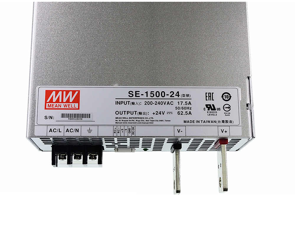 Hình ảnh thực tế sản phẩm Meanwell SE-1500-24 - chi tiết cận cảnh