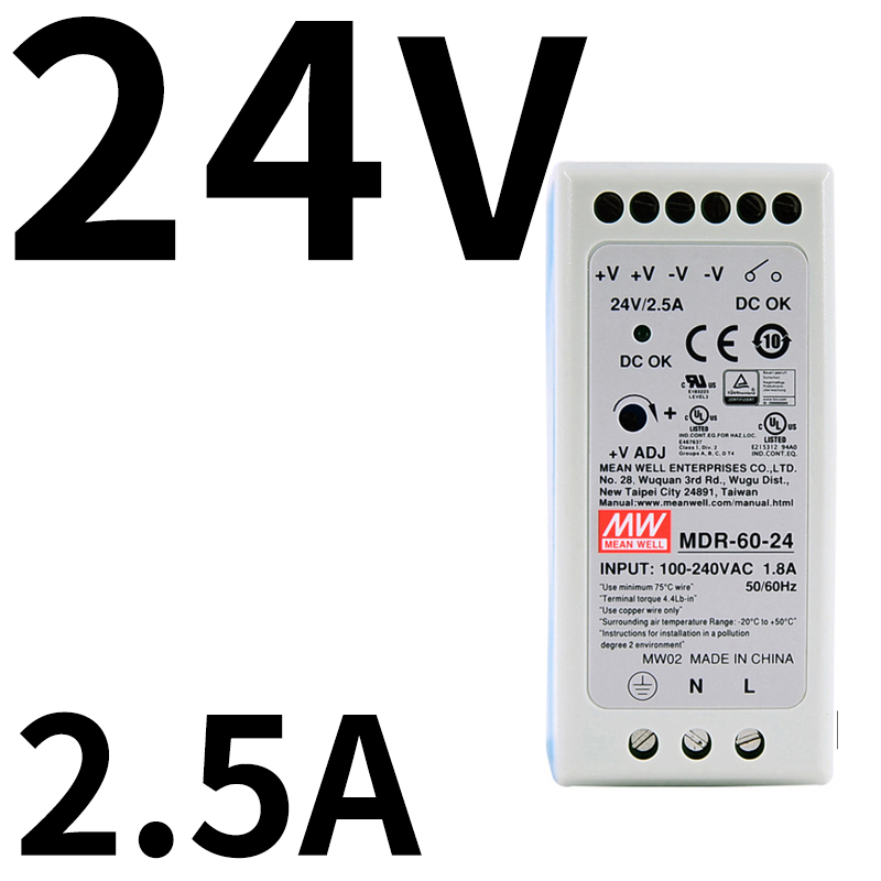 Hình ảnh thực tế sản phẩm Meanwell MDR-60-24 - chi tiết cận cảnh