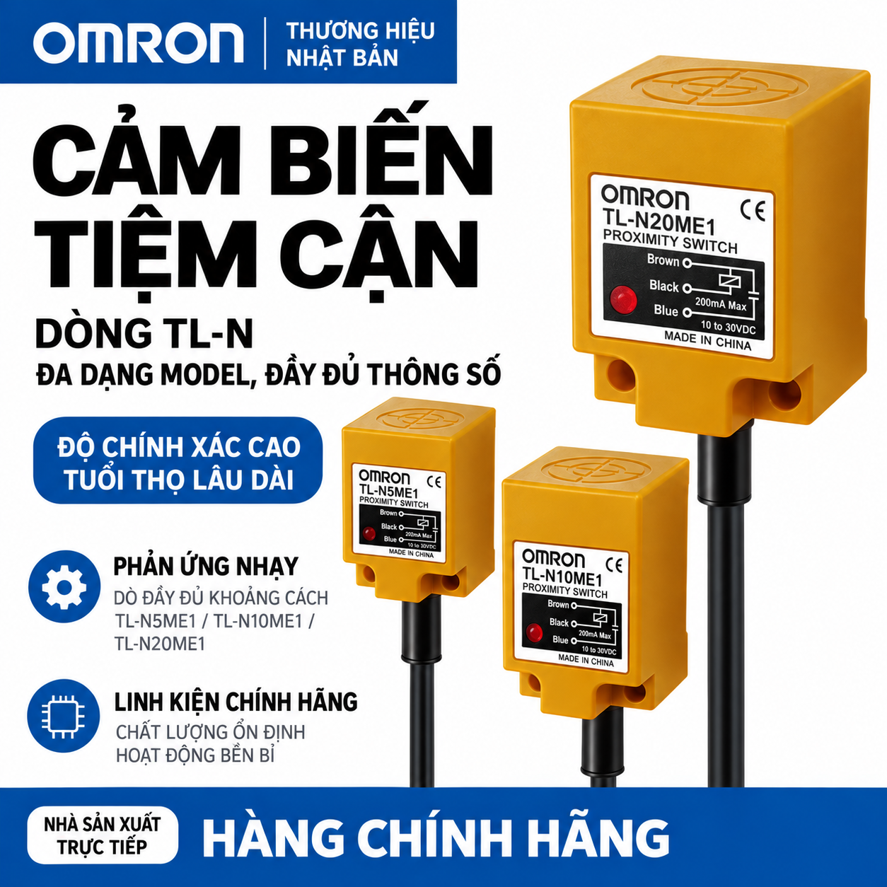 Cảm biến tiệm cận Omron dòng TL-N và TL-Q – hình ảnh tổng quan