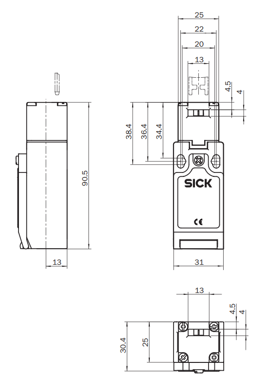 Bản vẽ kích thước SICK i12-SB213