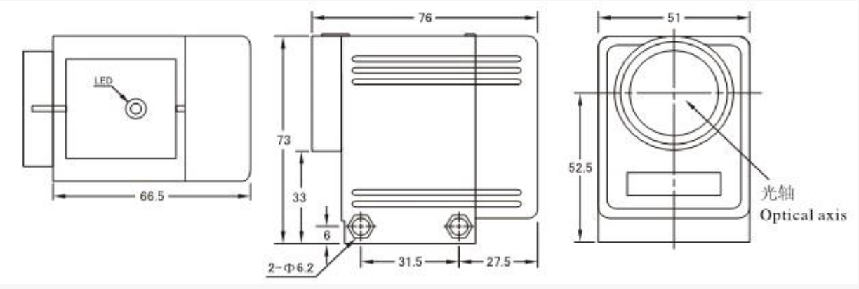 Bản vẽ kích thước cảm biến quang GDK-5 - hình chi tiết