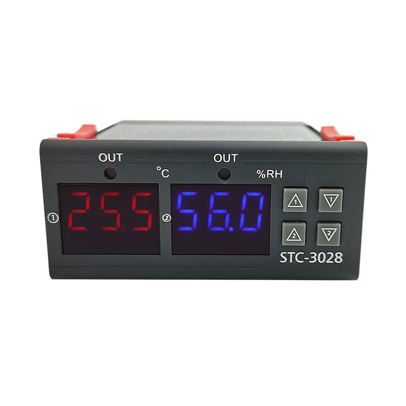 Hình ảnh thực tế bộ điều khiển nhiệt độ độ ẩm STC-3028 220V
