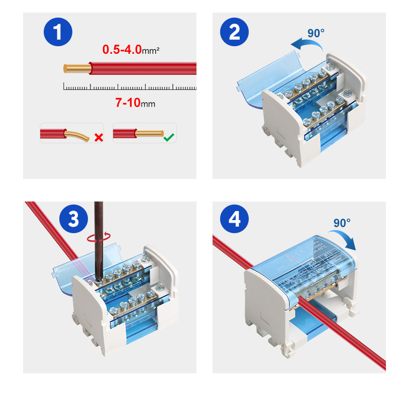 Cách đấu dây cầu đấu phân phối điện JH8