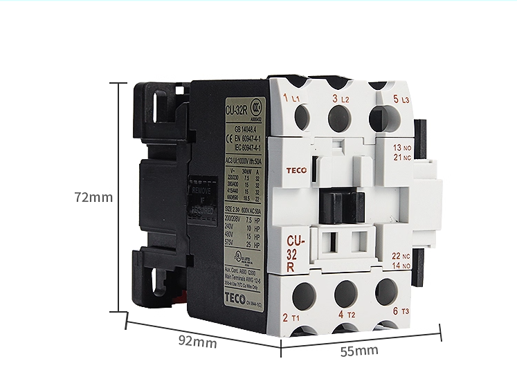 Contactor TECO CU-32 khởi động từ TECO dòng CU 32A