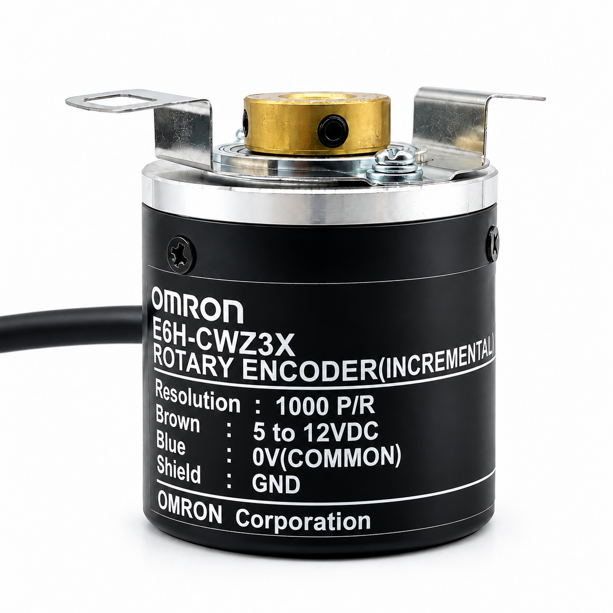 Hình ảnh encoder OMRON E6H-CWZ3X 1000 P/R nguồn 5-12VDC ngõ ra Line Driver
