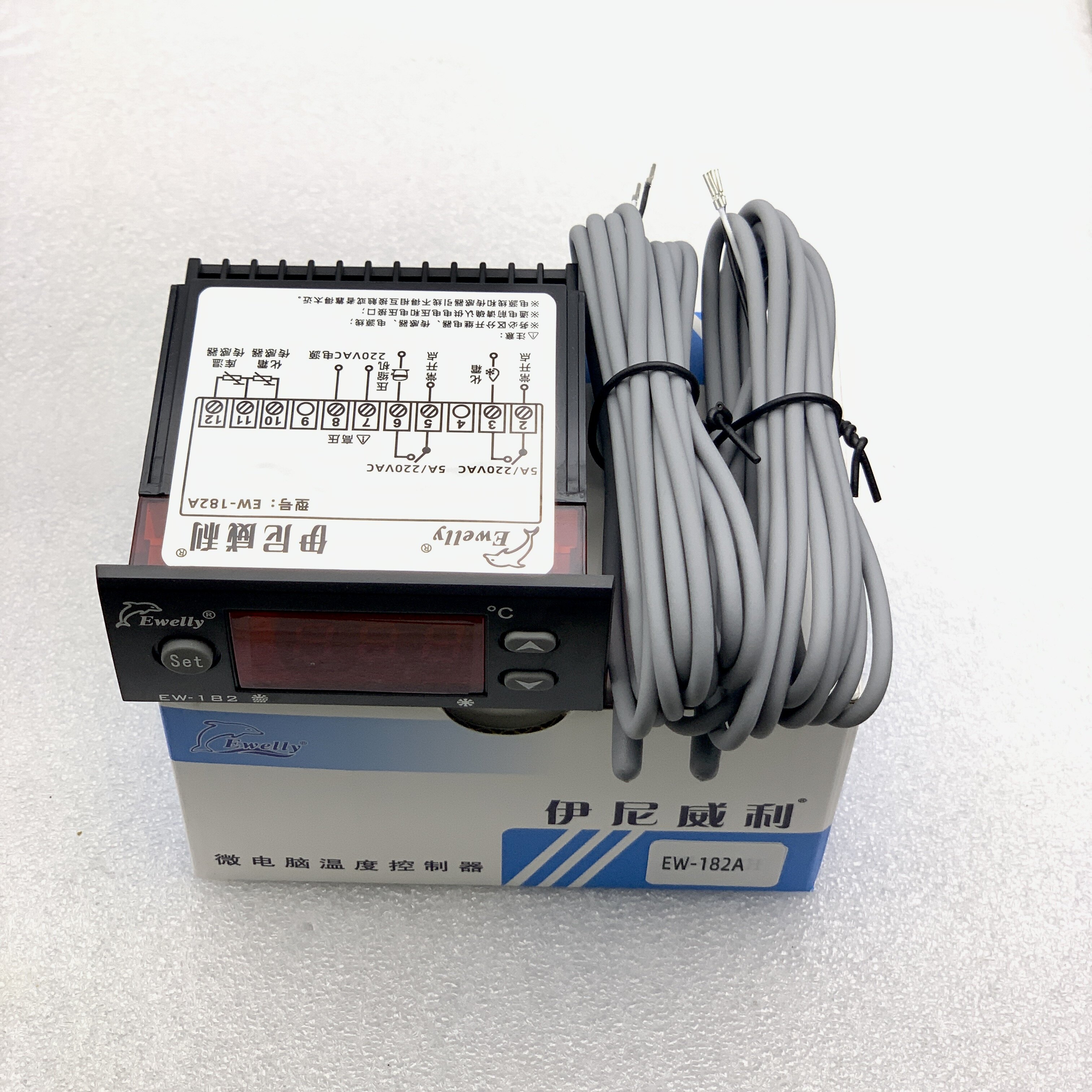 EW-182AH bộ điều khiển nhiệt độ 220V kèm 2 cảm biến