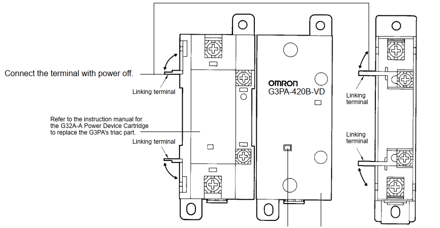 Sơ đồ đấu nối rơ le bán dẫn Omron G3PA-210B-VD - ví dụ 2