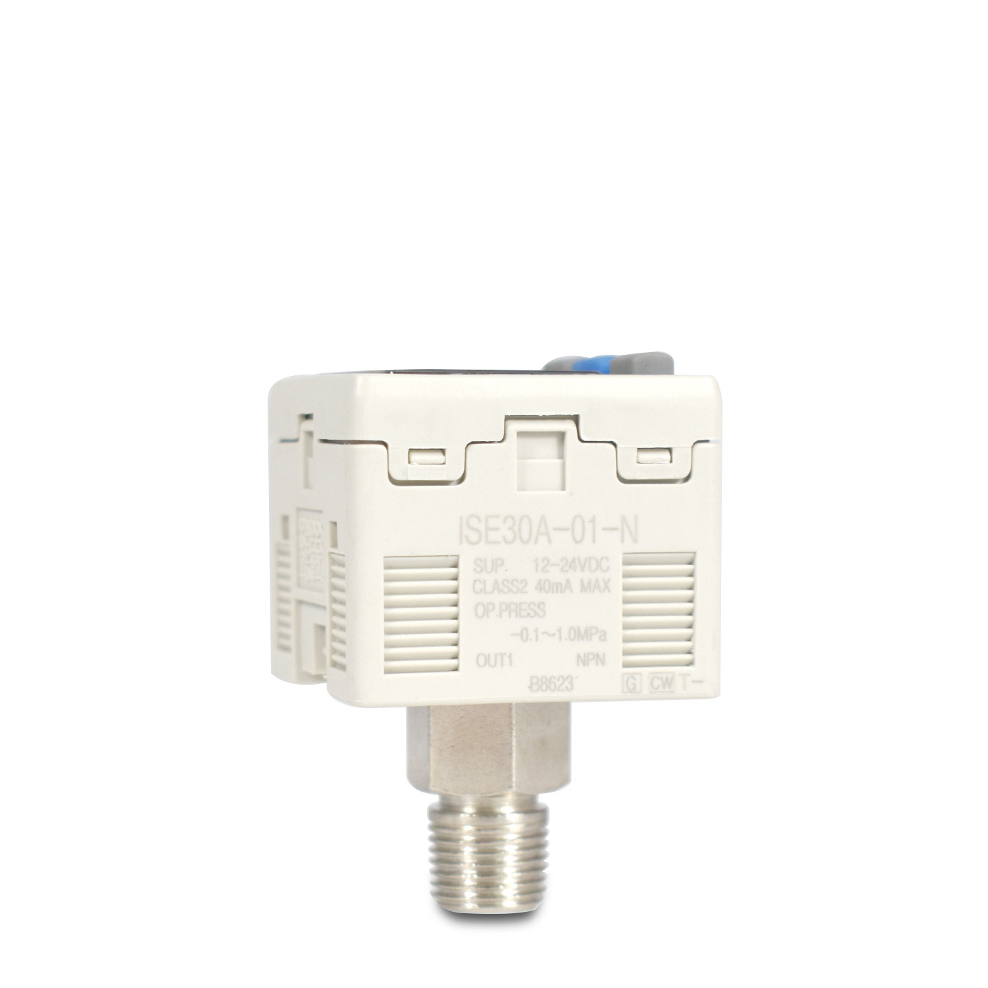 Công tắc áp suất SMC ISE30A-01-N-L với dây dẫn và đầu nối