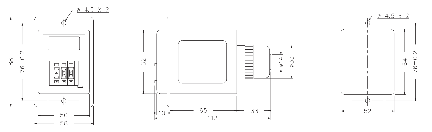 Bản vẽ kích thước sản phẩm ASY-3SM 380VAC - hình 1