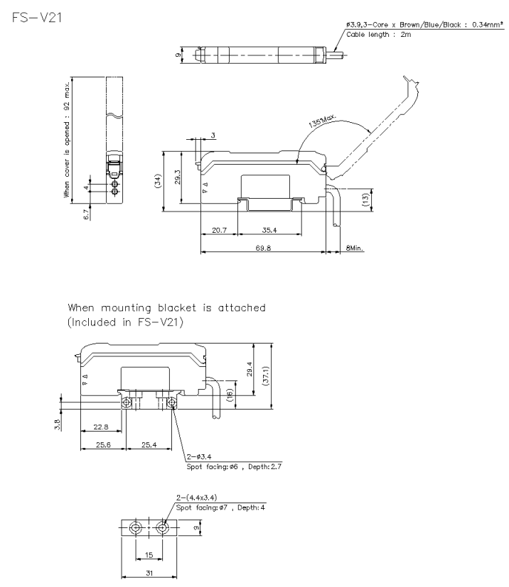 Bản vẽ kích thước sản phẩm FS-V21R