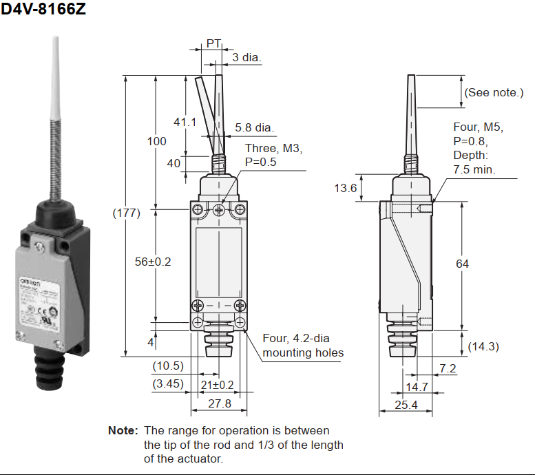 Bản vẽ mặt trước D4V-8166Z