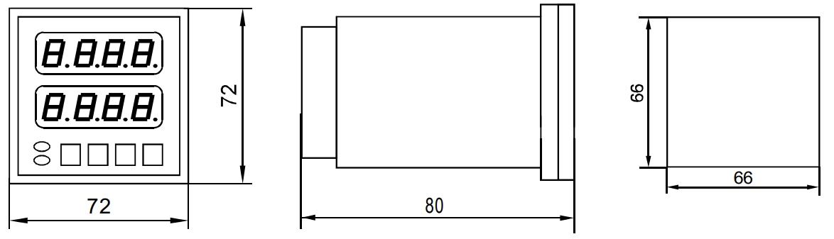 Bản vẽ kích thước chi tiết bộ đếm ZYC04