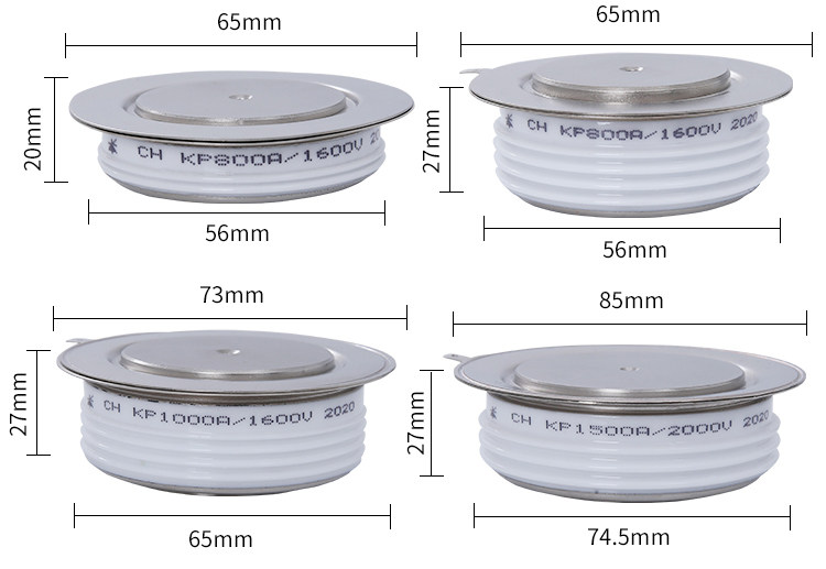 Bảng kích thước Thyristor KP800A đến KP1500A 1600V