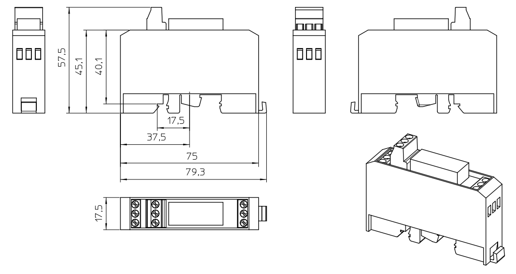 Bản vẽ kích thước relay an toàn Phoenix Contact PSR-SCF-24UC/URM/2X21