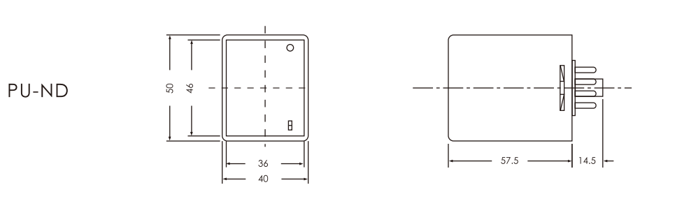 Bản vẽ kích thước bộ nguồn sensor PU-ND - hình 1