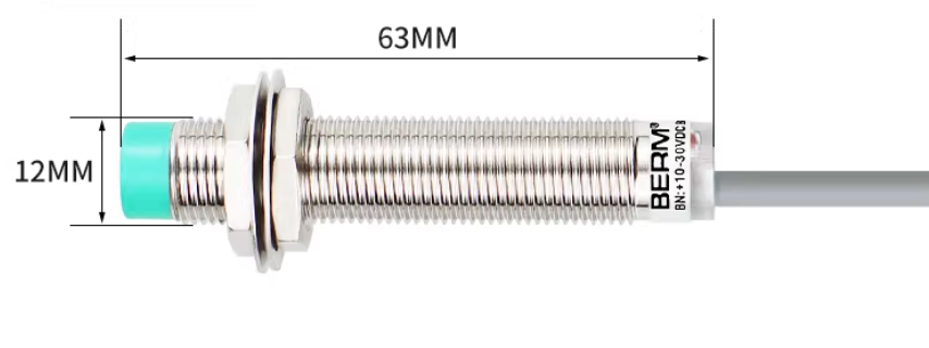 Bản vẽ kích thước cảm biến tiệm cận BEM12-04 phi 12