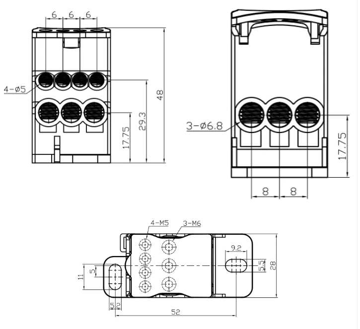 Bản vẽ kích thước cầu đấu UKK-80A