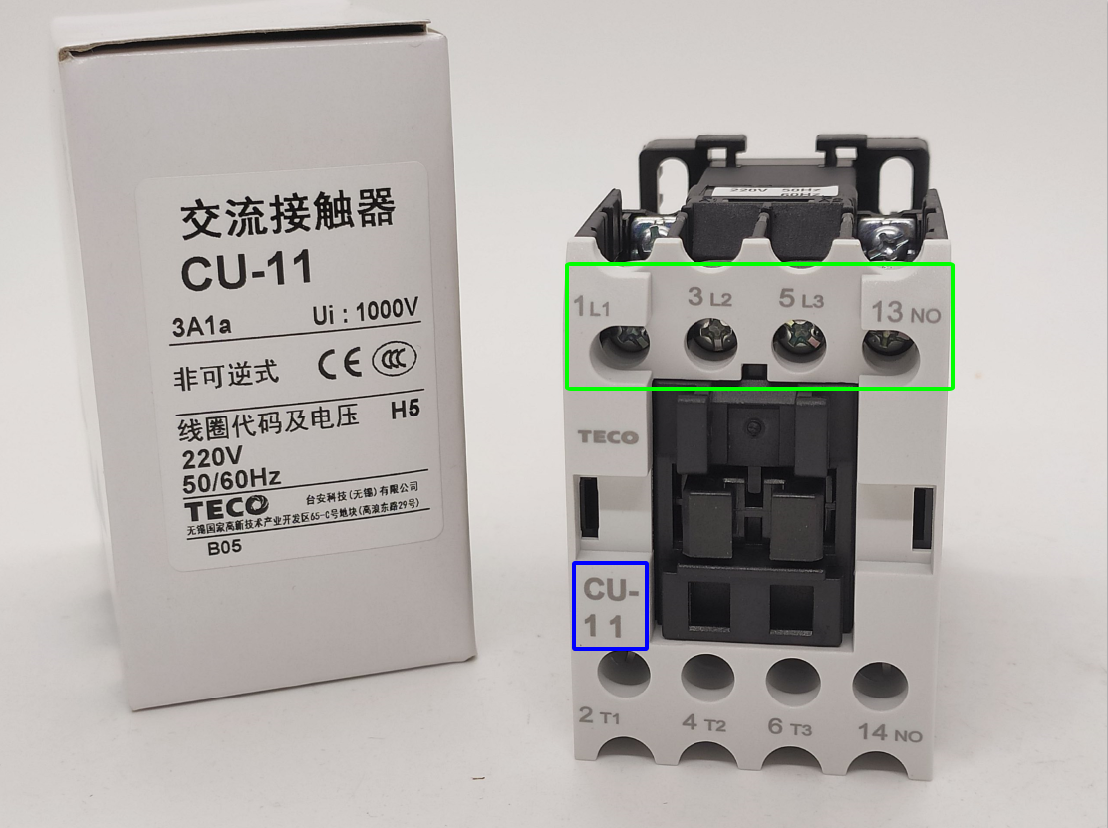 Minh họa lựa chọn thông số Contactor TECO CU
