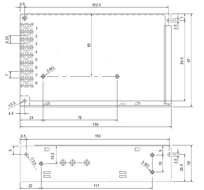 Kích thước nguồn Q-60D