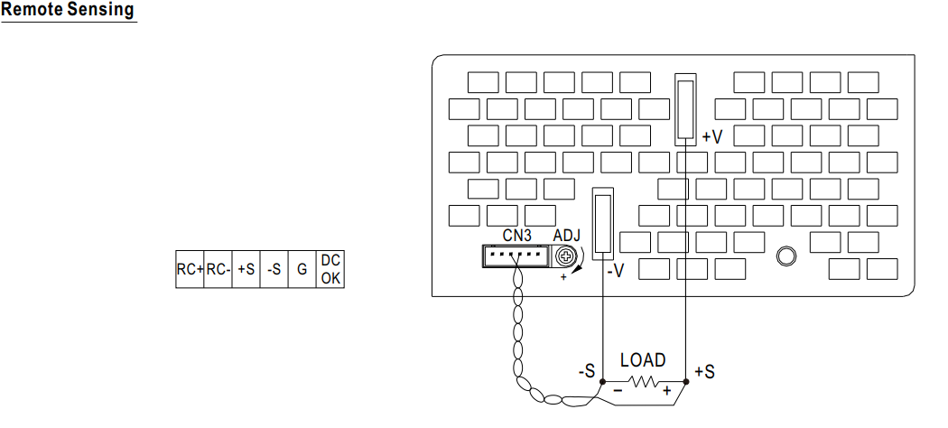 Sơ đồ Remote Sensing nguồn Meanwell SE-1000-24
