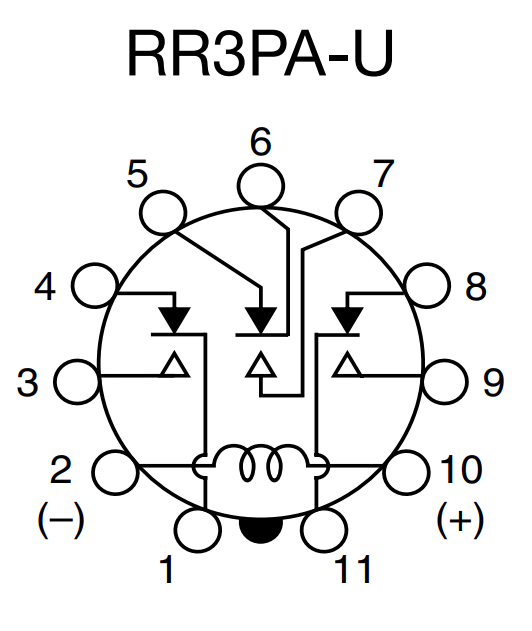 Sơ đồ đấu nối sản phẩm RR3PA-U AC220V - ví dụ 1