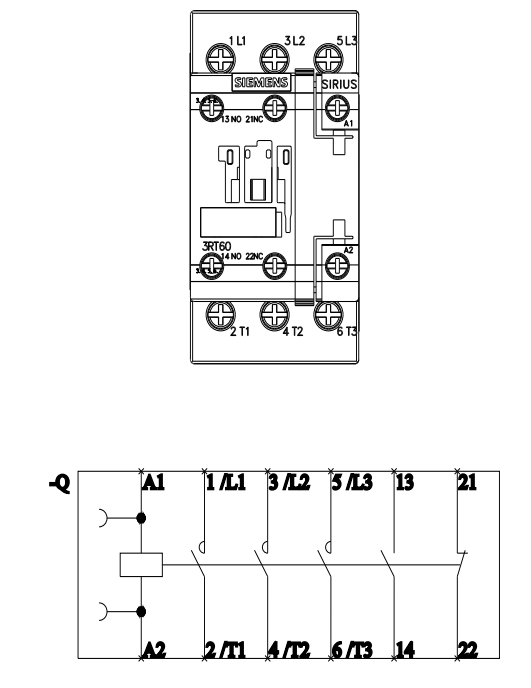 Sơ đồ đấu nối sản phẩm Siemens 3RT6023-1AN20