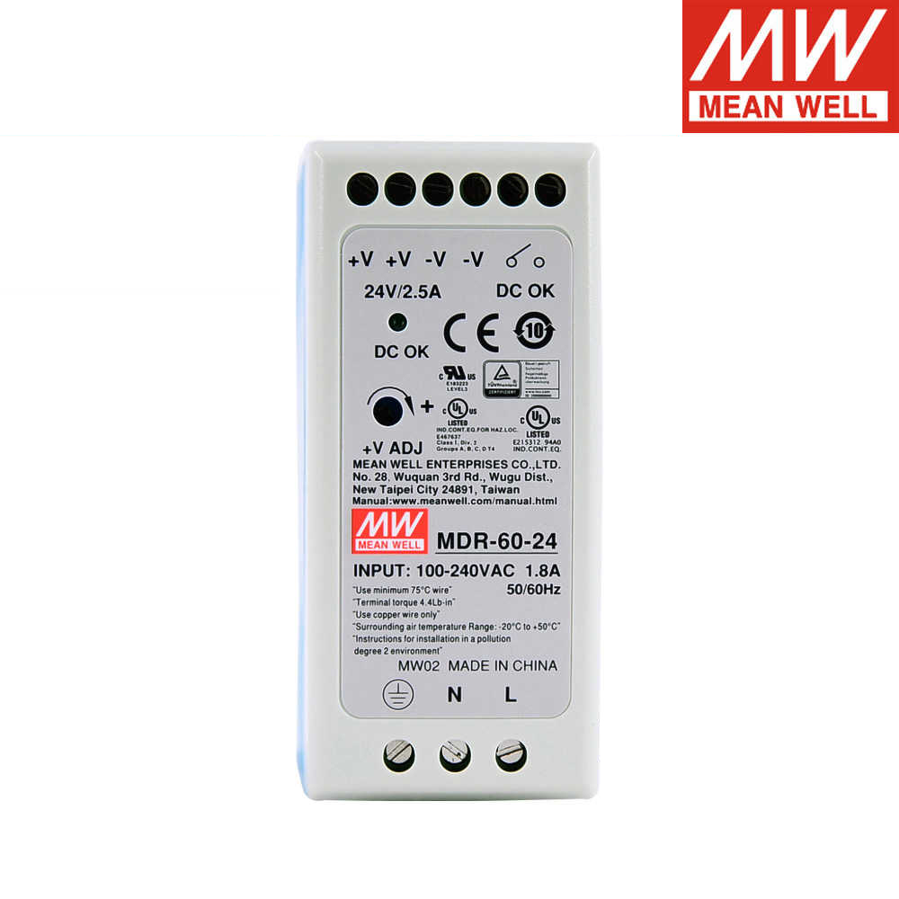 Sơ đồ đấu nối sản phẩm Meanwell MDR-60-24