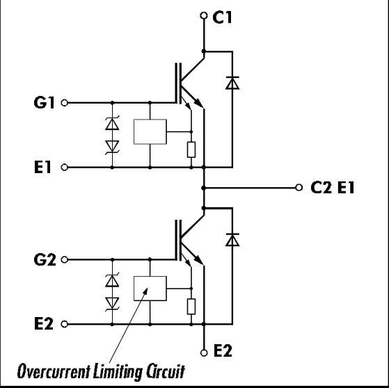 Sơ đồ tương đương và đấu nối module IGBT 2MBI600NT-060 - hình 1