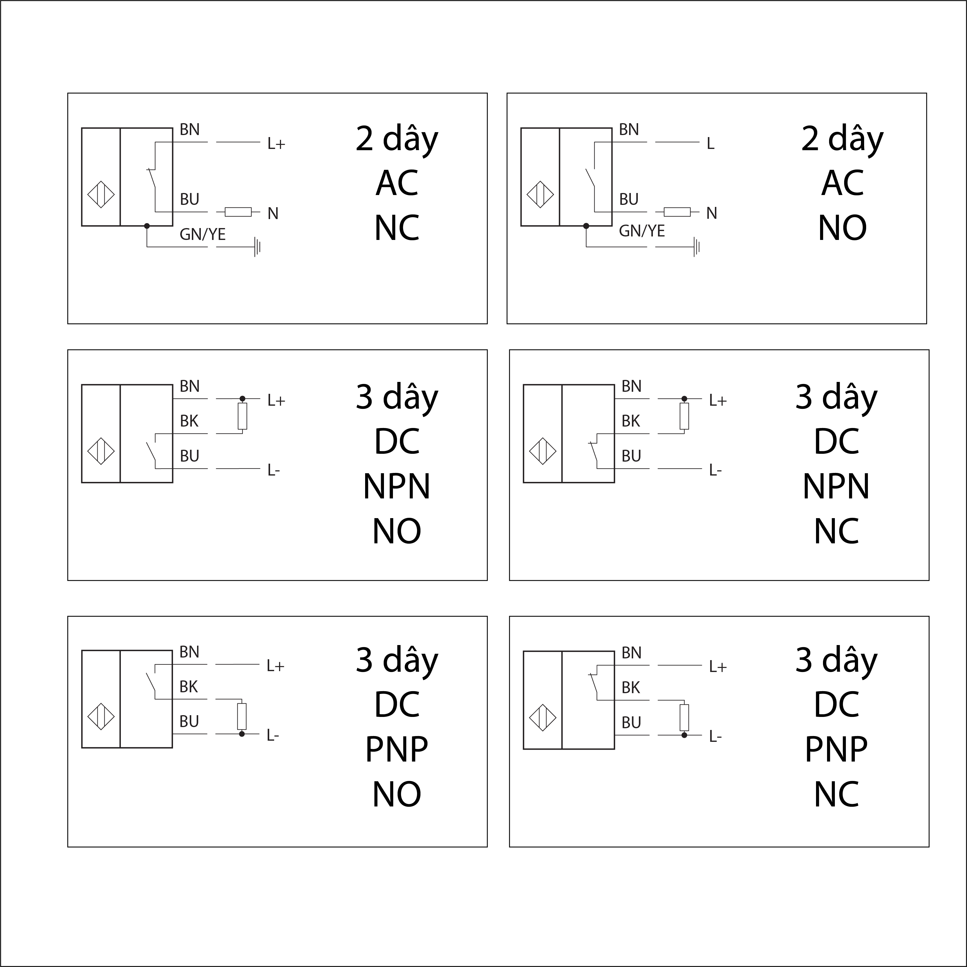 Sơ đồ đấu nối cảm biến tiệm cận BEM12-04 NPN