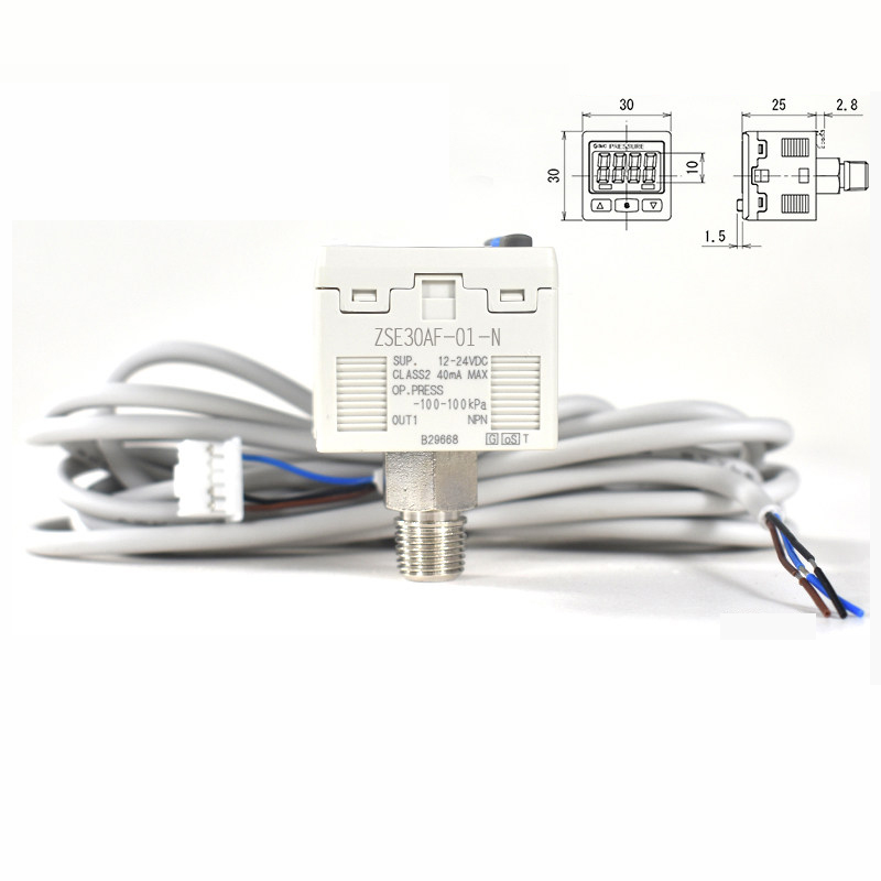 Hình ảnh thực tế công tắc áp suất kỹ thuật số SMC ZSE30AF-01-N-L - góc nhìn tổng thể