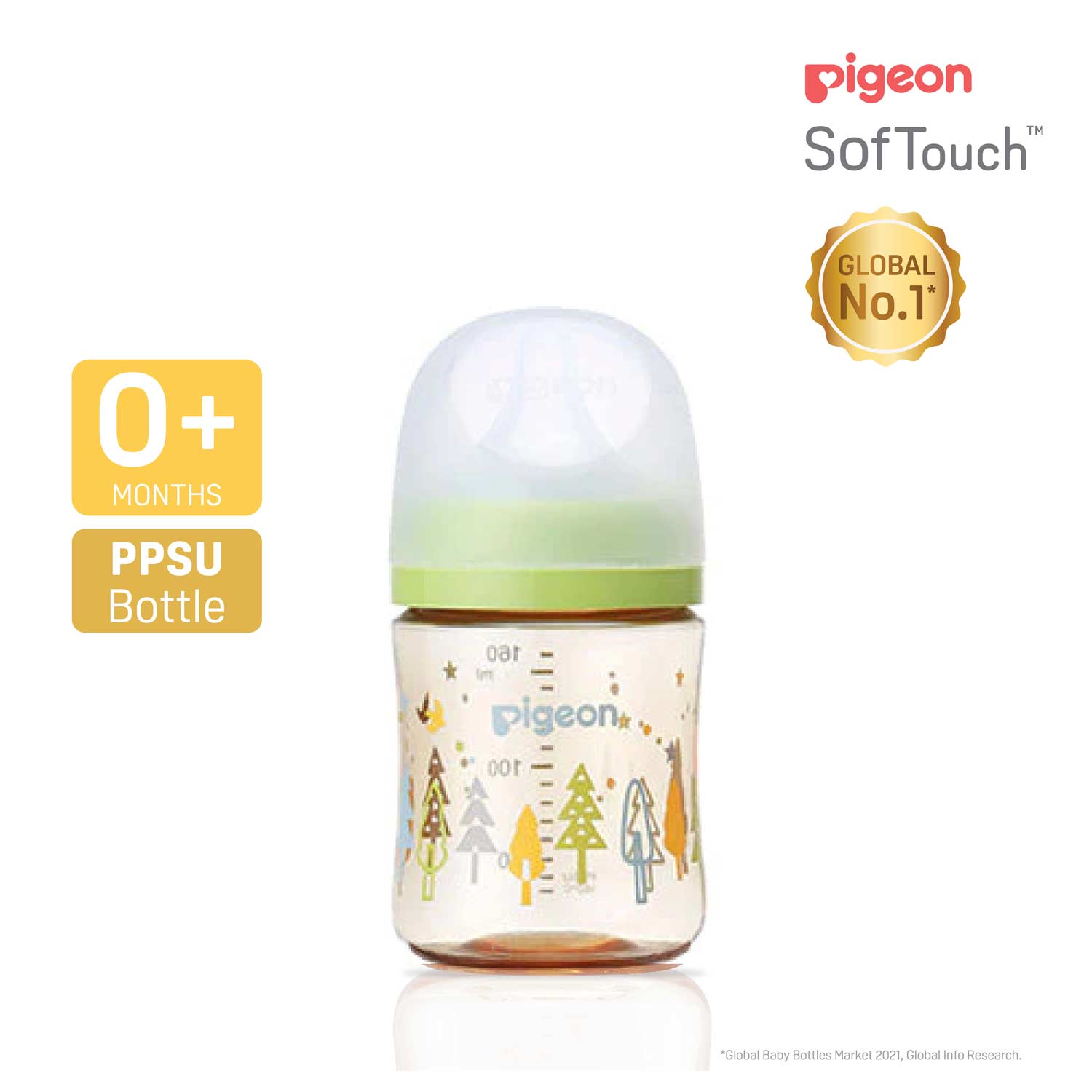 Bình sữa Pigeon PPSU in họa tiết