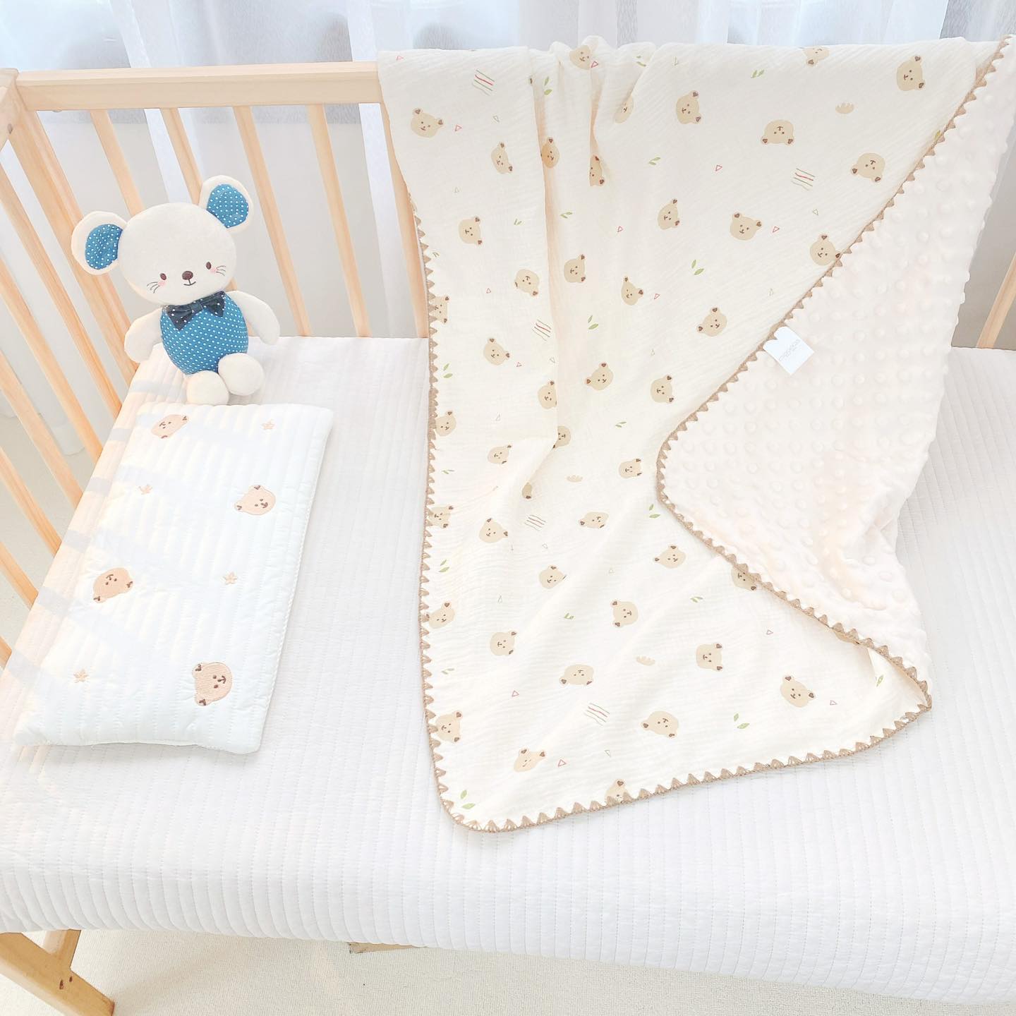 Chăn xô muslin hạt đậu Monona