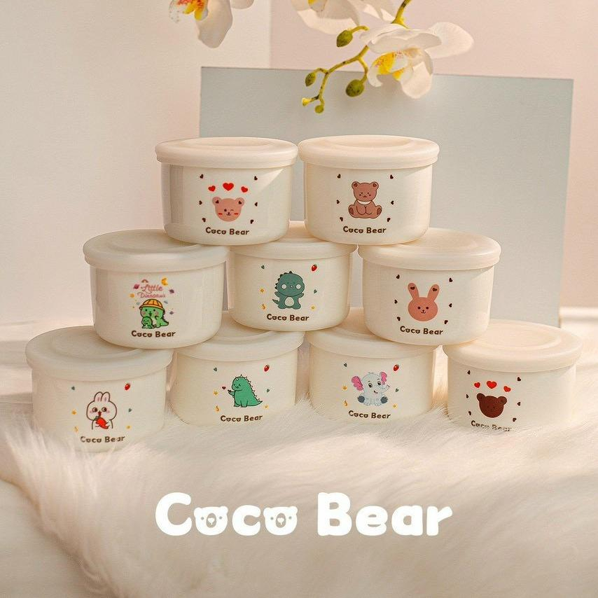 Bát thố sứ có nắp đậy Coco Bear