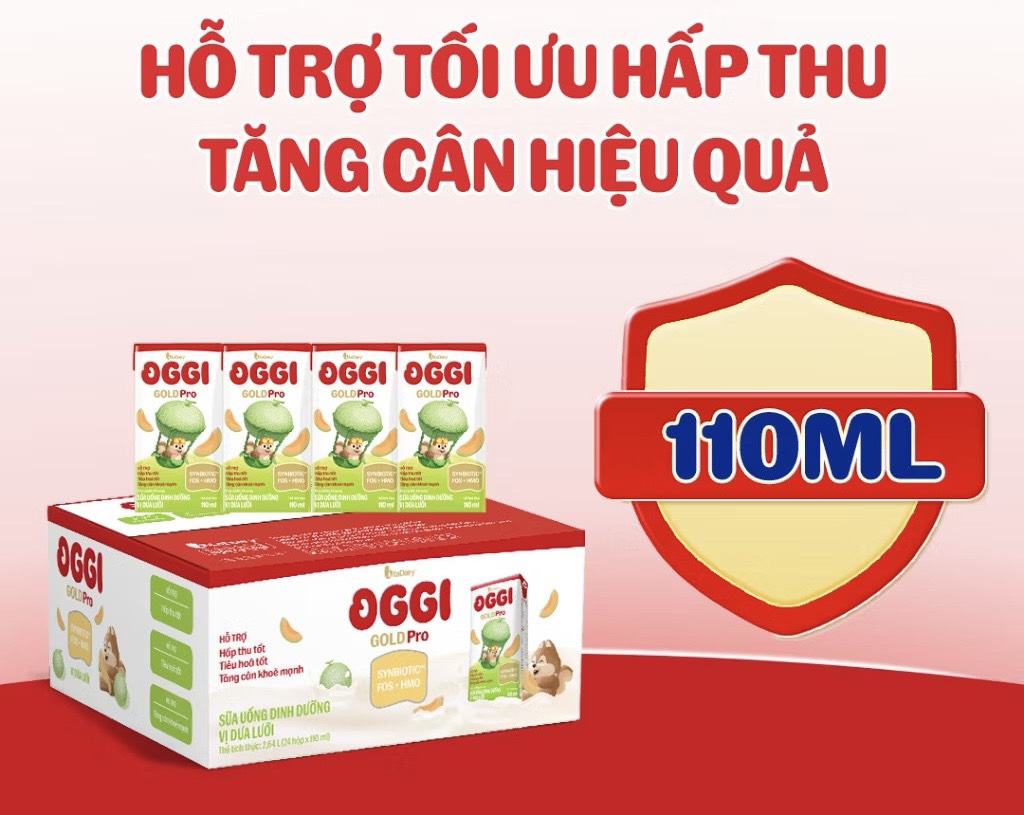 Sữa uống dinh dưỡng Oggi Gold Pro 110ml- Dưa lưới