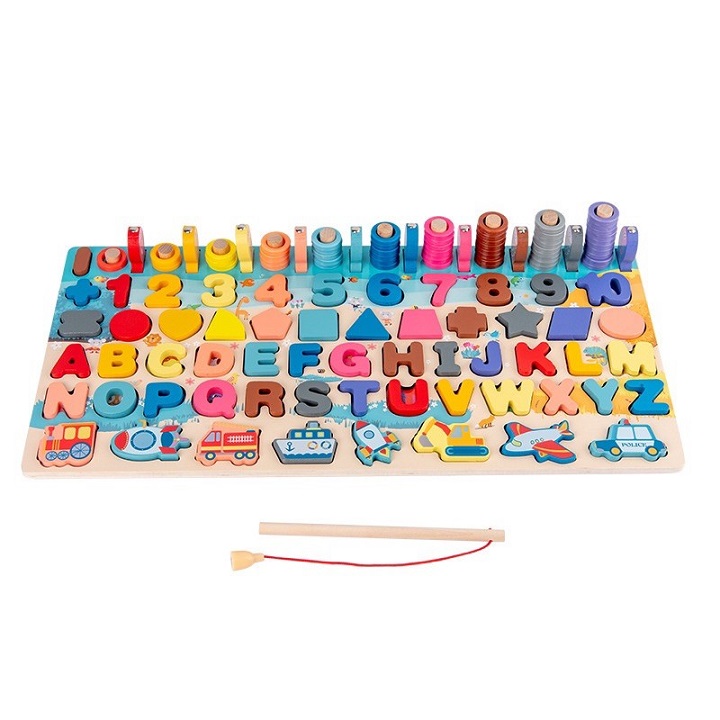 Bộ đồ chơi gỗ câu cá logic