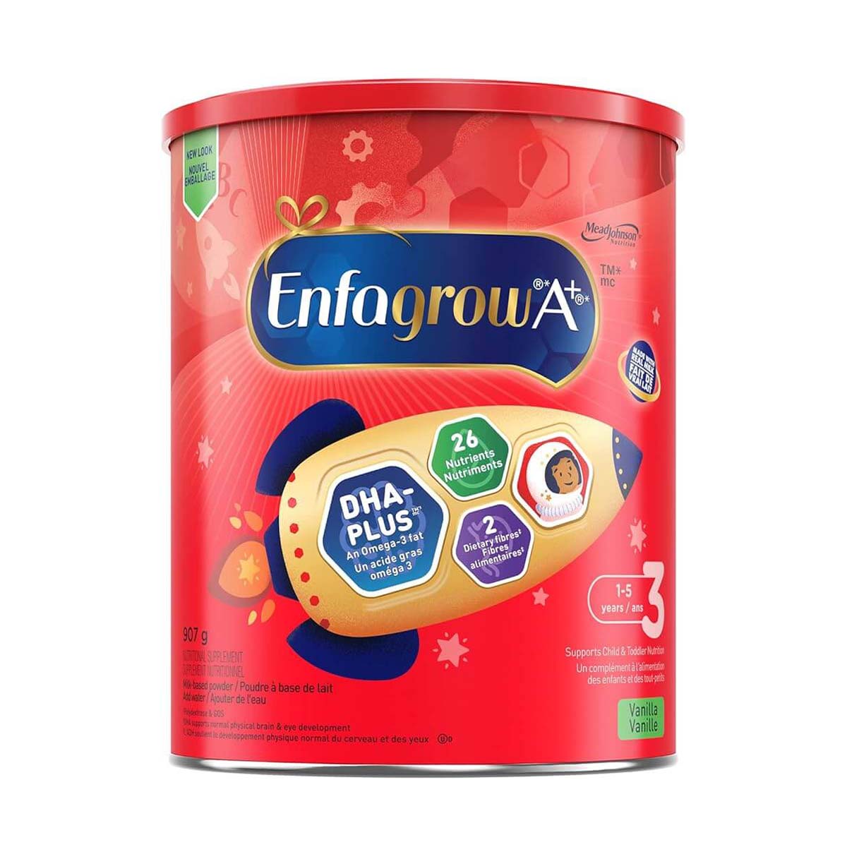 Sữa bột Enfagrow A+ 3 Canada vị vani 907g (1-3 tuổi)