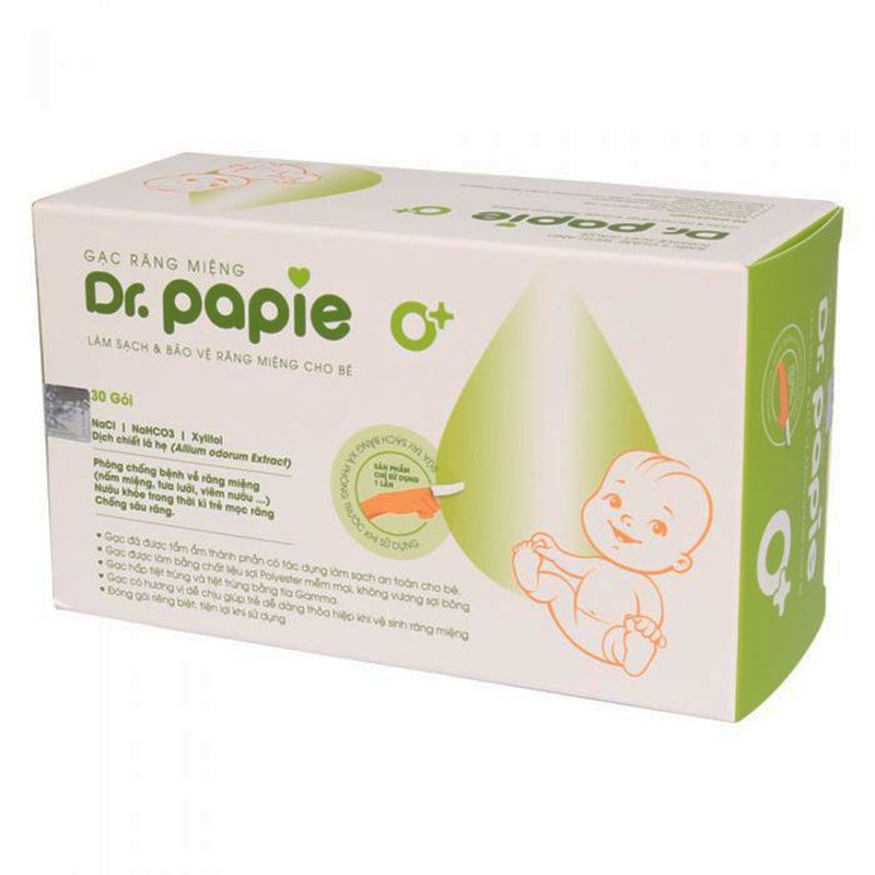 Rơ lưỡi xỏ ngón Dr. Papie hộp 30 gói 0m+
