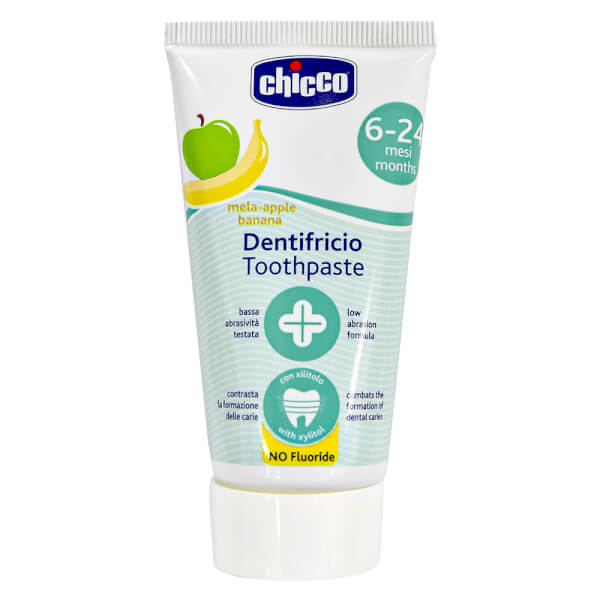 Kem đánh răng Chicco hương Chuối - Táo (6 tháng+)