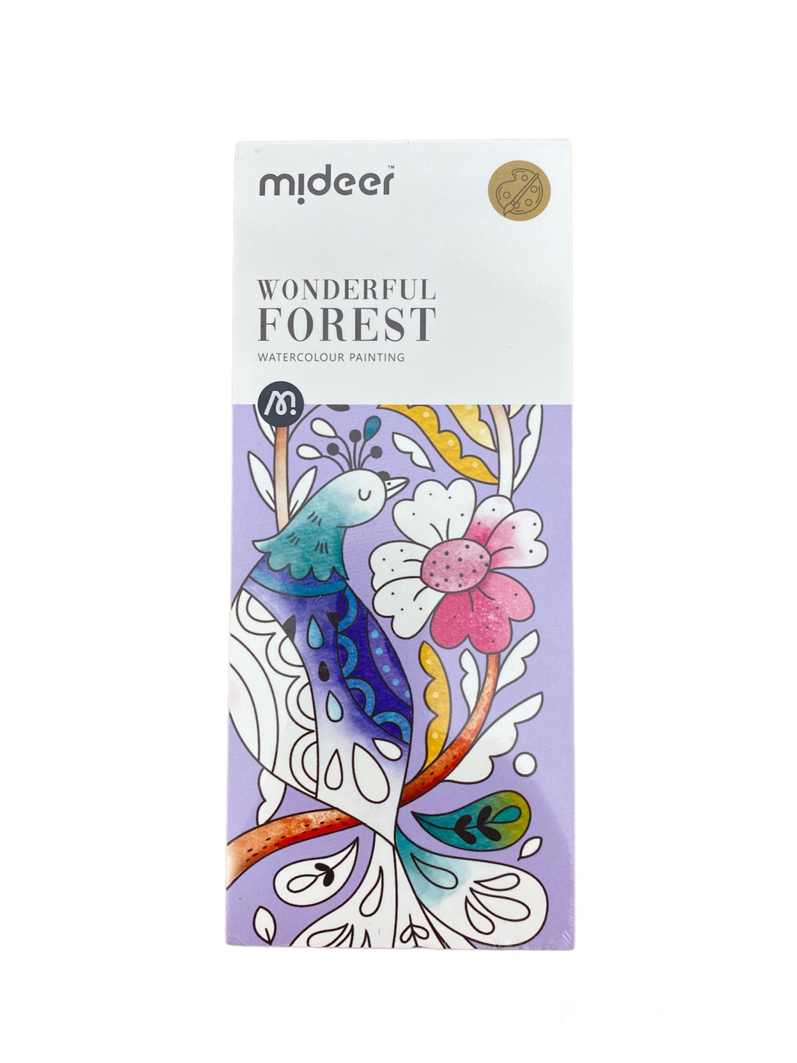 Bộ tranh tô màu nước kèm bút lông Mideer (20 tờ)