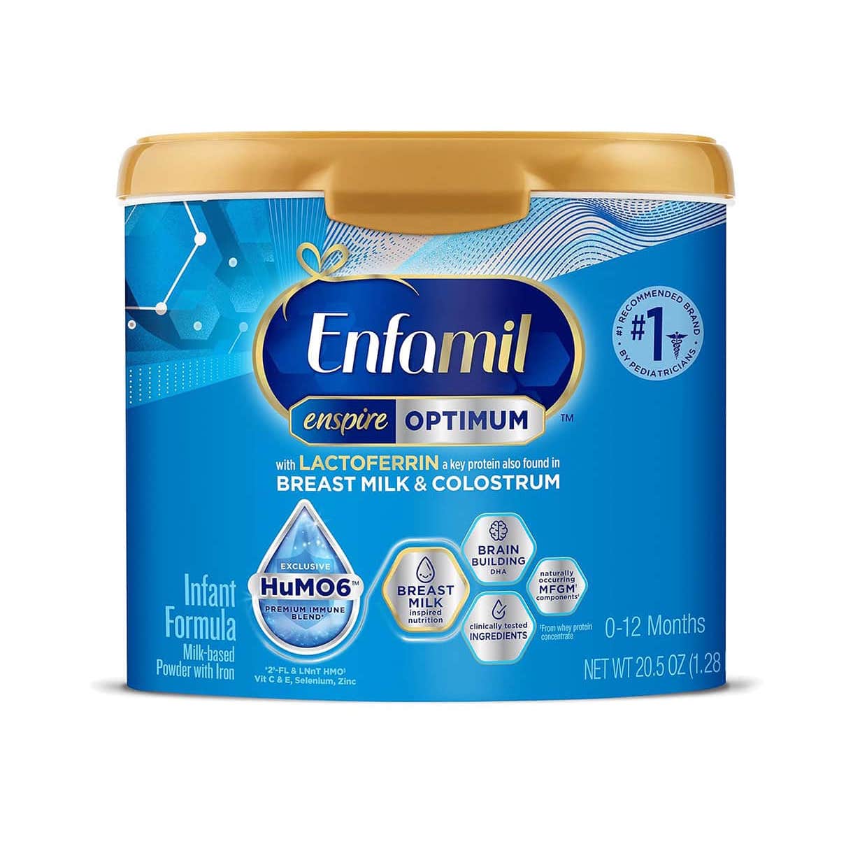 Sữa bột Enfamil Enspire hộp nhựa 581g (0-12 tháng)