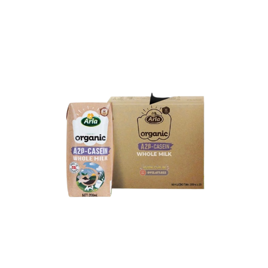 Thùng 20 hộp sữa Arla A2 Organic 200ml
