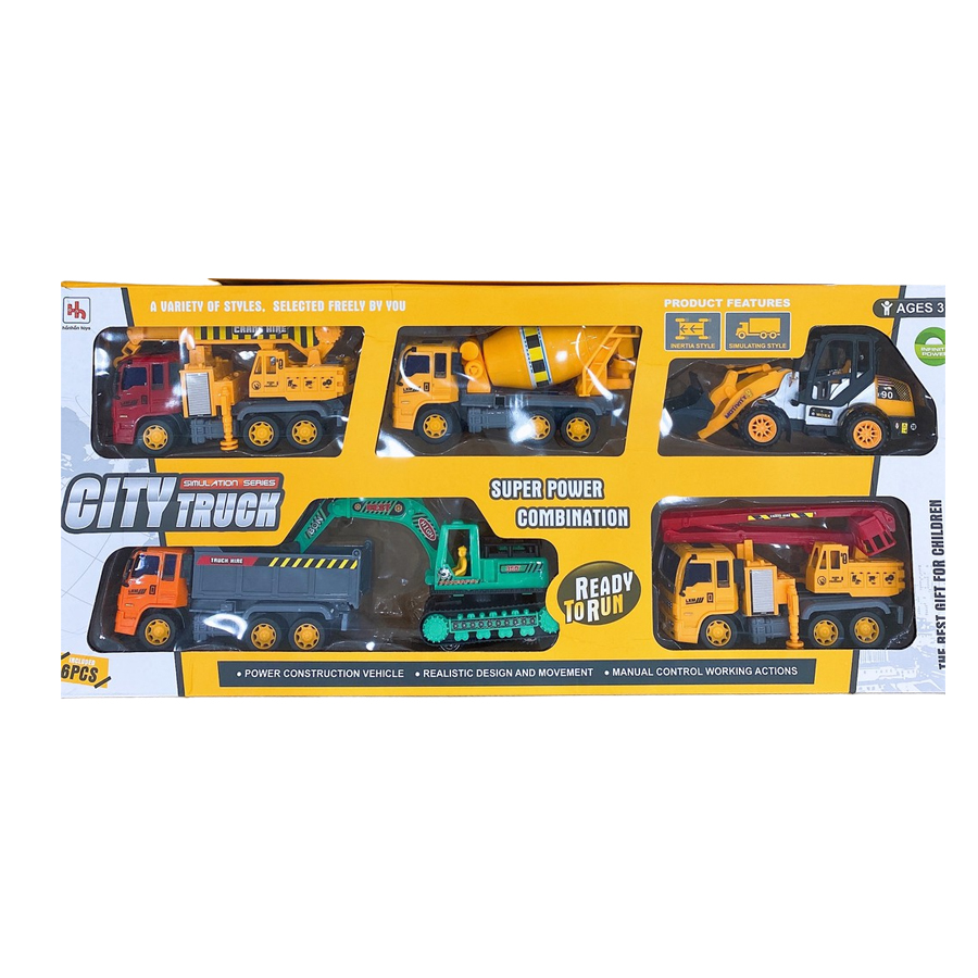 Bộ đồ chơi 6 xe công trình