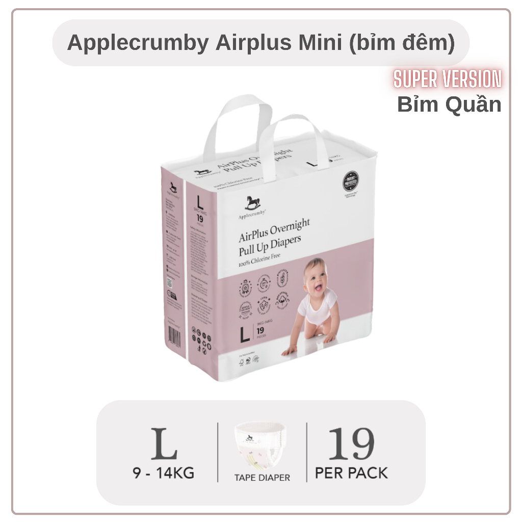 Bỉm Applecrumby đêm Mini Pull Ups