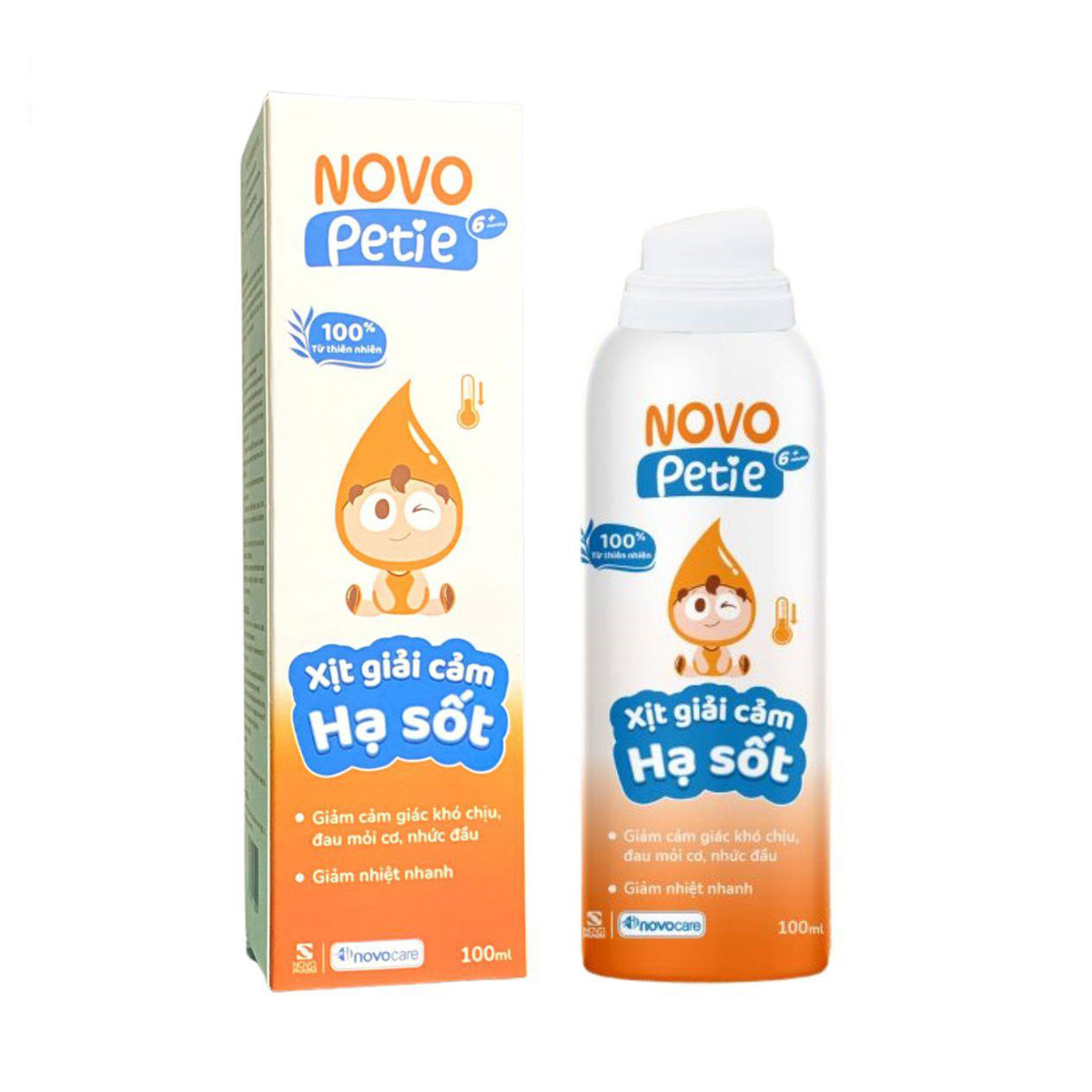 Xịt giảm cảm hạ sốt Novopetie (>6 tháng)
