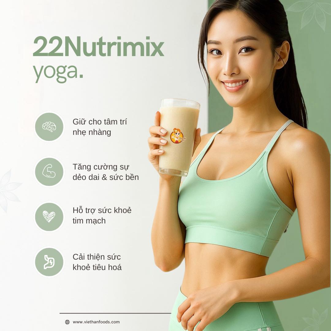 22 Nutrimix – Ngũ cốc lành mạnh cho nàng yêu Yoga 22 Nutrimix – Ngũ cốc lành mạnh cho nàng yêu Yoga
