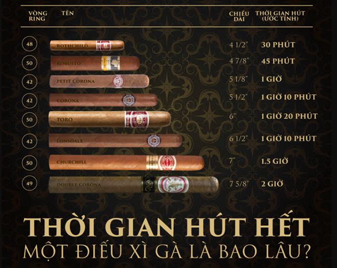 Thời Gian Hút Hết 1 Điếu Cigar Là Bao Lâu?
