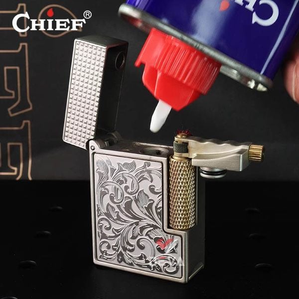 Bật lửa xăng đá hoa văn các chủ đề CHIEF CF-328
