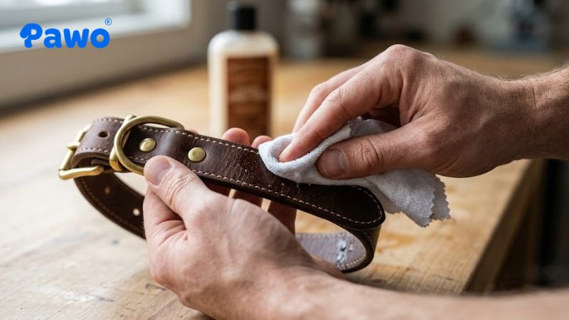 Vệ sinh dây dắt và vòng cổ thường xuyên