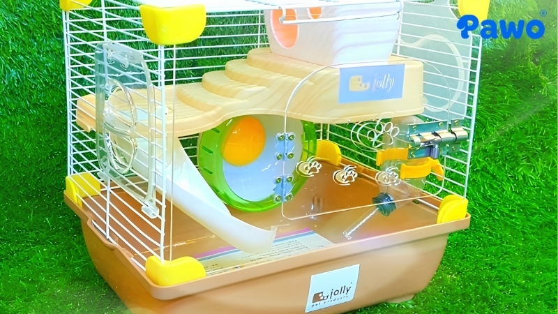 Nhà ngủ, đồ chơi và cát giúp Hamster cảm thấy không bị nhàm chán