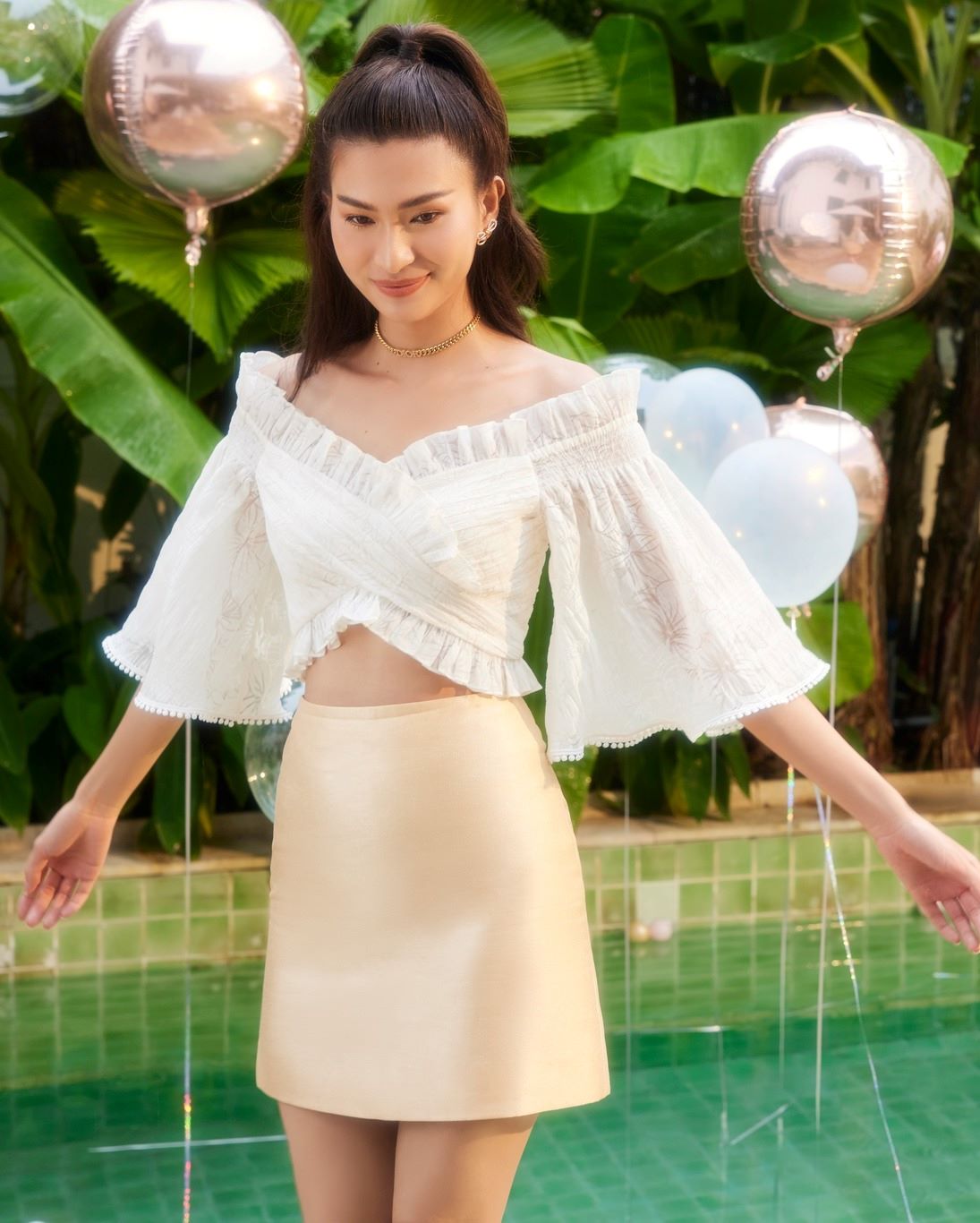 áo thiết kế roxana tiop
